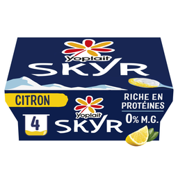 YOPLAIT Skyr sur lit de Citron 0% MG