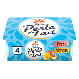 PERLE DE LAIT Spécialité Laitière Fruits Jaunes Brassé PERLE DE LAIT