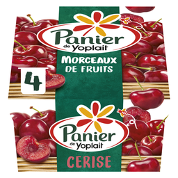 PANIER DE YOPLAIT Iogurte com pedaços de fruta cereja 4x125g