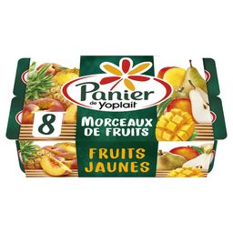 PANIER DE YOPLAIT Iogurte com pedaços de frutas amarelas 8x125g