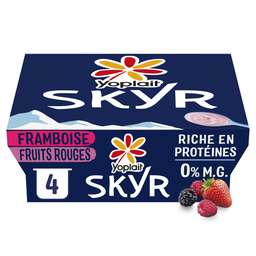 YOPLAIT Skyr Protéiné Framboise Fruits Rouges 0% MG