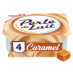 PERLE DE LAIT Yaourt Brassé caramel PERLE DE LAIT 4x125g