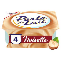 PERLE DE LAIT Yaourt Brassé noisette PERLE DE LAIT 4x125g