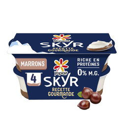 YOPLAIT Skyr sur lit de Marrons 0% MG