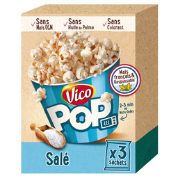 VICO Palomitas para microondas saladas 3 x 80 g