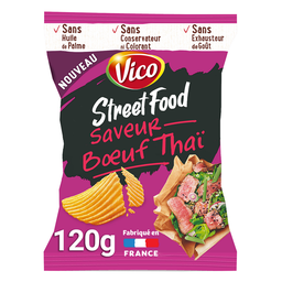 VICO Chips onduladas Street Food sabor ternera tailandesa 120 g