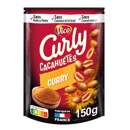 CURLY Cacahuètes Saveur Curry