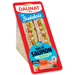DAUNAT Sándwich sueco salmón queso crema pepino eneldo 135 g