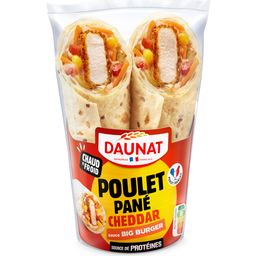 DAUNAT Wrap el ranch pollo empanado cheddar salsa big burger 180 g