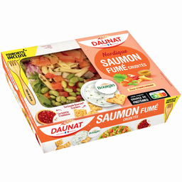 DAUNAT Ensalada nórdica salmón ahumado crudités salsa limón combava 320 g