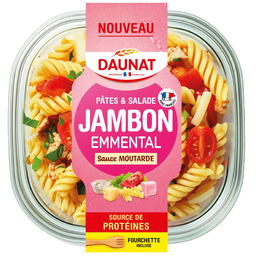 DAUNAT Ensalada de Pasta con Jamón Emmental Salsa Mostaza 250 g