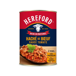 HEREFORD Haché de boeuf sauce tomate la boite de 400g