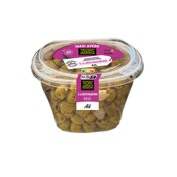 TROPIC APERO Olive verte dénoyautée la Méditerranéenne l'ail 450 g