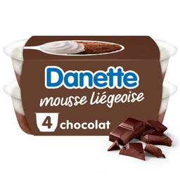 DANETTE Chocolate Liégeois Mousse 4 x 80 g