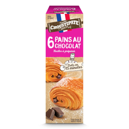 CROUSTIPATE Pains au chocolat facile préparer cuire 6 pièces 275 g