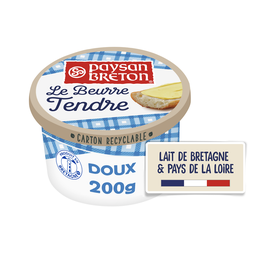 PAYSAN BRETON Beurre tendre doux 82%MG 200g