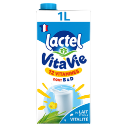 LACTEL Leite Meio-Gordo Vitaminado Sem Açúcares 1% MG 1 L