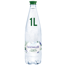 WATTWILLER Agua Mineral Natural con Gas Finamente Gasificada 1 L