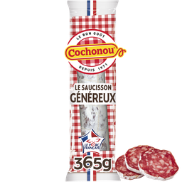 COCHONOU Saucisson Le Généreux Porc Français 365 g