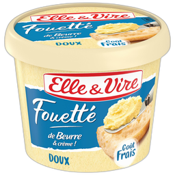ELLE & VIRE Fouetté de beurre doux 63%MG 130g