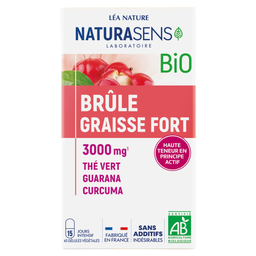 BIOSENS Complément alimentaire brûle graisse fort thé vert guarana et curcuma 45 gélules 23 g