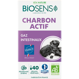 BIOSENS Complément alimentaire au charbon actif pour gaz intestinaux 40 gélules 11 g