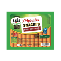 ISLA MONDIAL Salchichas snacki originales ahumadas de ave 300 g