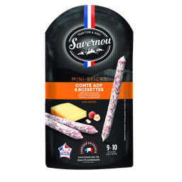 SAVERNOU Mini dry sausage sticks with AOP Comté cheese and hazelnuts 100 g