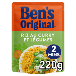 BENS ORIGINAL Riz au Curry et Légumes 2min BEN'S ORIGINAL
