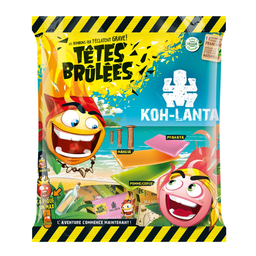 TETES BRULEES Bonbons piquants Koh-Lanta saveur pomme cerise mangue pitahaya 150 g