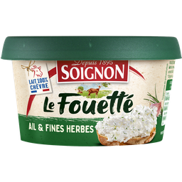 SOIGNON Le Fouetté Fromage de chèvre ail et fines herbes 140g