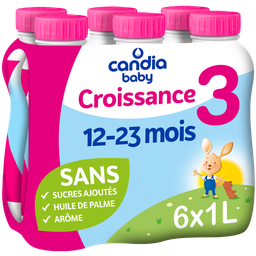 CANDIA BABY Lait bébé liquide 3ème âge Dès 12 Mois Croissance CANDIA BABY