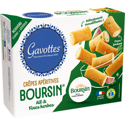 GAVOTTES Crêpes apéritives fourrées Boursin ail et fines herbes 80g