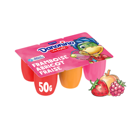 DANONINO Petit suisse de fruta morango framboesa alperce 6 x 50 g