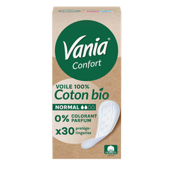 VANIA Salvaslips Confort Algodón Bio 30 unidades
