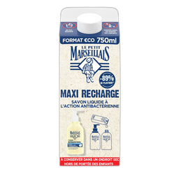 Le Petit Marseillais Recharge Savon Liquide Action Antibactérienne 750Ml