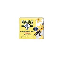 Le Petit Marseillais Savon Solide Extra Doux Mains Et Corps Vanille 4X100G