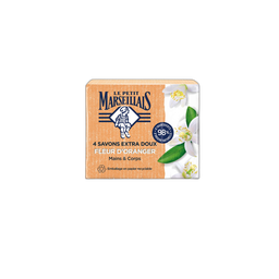 Le Petit Marseillais Savon Solide Extra Doux Mains Et Corps Fleur D'Oranger 4X100G