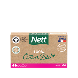 NETT Tampons coton bio mini digital boîte x16