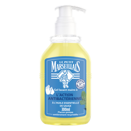 Le Petit Marseillais Savon Liquide Antibactérien Mains À L'Huile Essentielle De Sauge 300Ml
