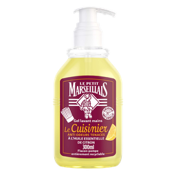 Le Petit Marseillais Le Cuisinier Savon Liquide Mains À L'Huile Essentielle De Citron 300Ml
