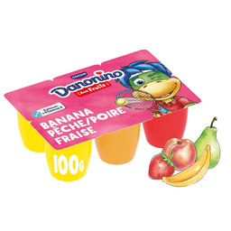 DANONINO Iogurte com frutas Morango Pêssego/Pera Banana 6 x 100 g