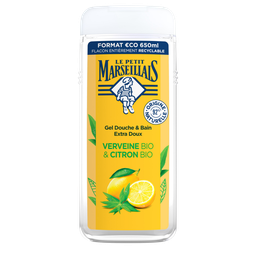 Le Petit Marseillais Gel Douche Et Bain Extra Doux Verveine Et Citron Bio 650Ml