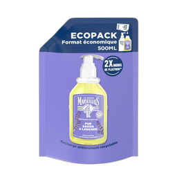 Le Petit Marseillais Recharge Gel Lavant Mains Pur Savon Et Lavande 500Ml
