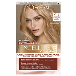 L'Oreal Excellence Creme Coloration Sans Ammoniaque 9U Blond Très Clair Universel 1 Kit