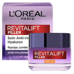 L'Oreal Revitalift Filler Soin Repulpant Anti-Âge + Acide Hyaluronique Spf50 50Ml