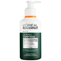 L'Oreal Men Expert Derma Control Gel Nettoyant Purifiant Anti-Imperfections Pour Peaux Grasses À Tendance Acnéique 260Ml