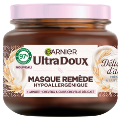 ULTRA DOUX Mascarilla Hipoalergénica Crema de Arroz Leche de Avena 340 ml