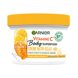 GARNIER Body Superfood Crema Nutri-Brillo Mango y Vitamina C 380 ml