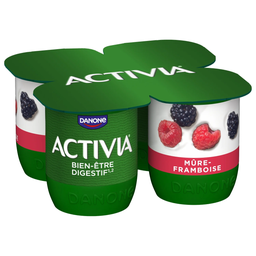 ACTIVIA Yaourts aux fruits bifidus mûre framboise